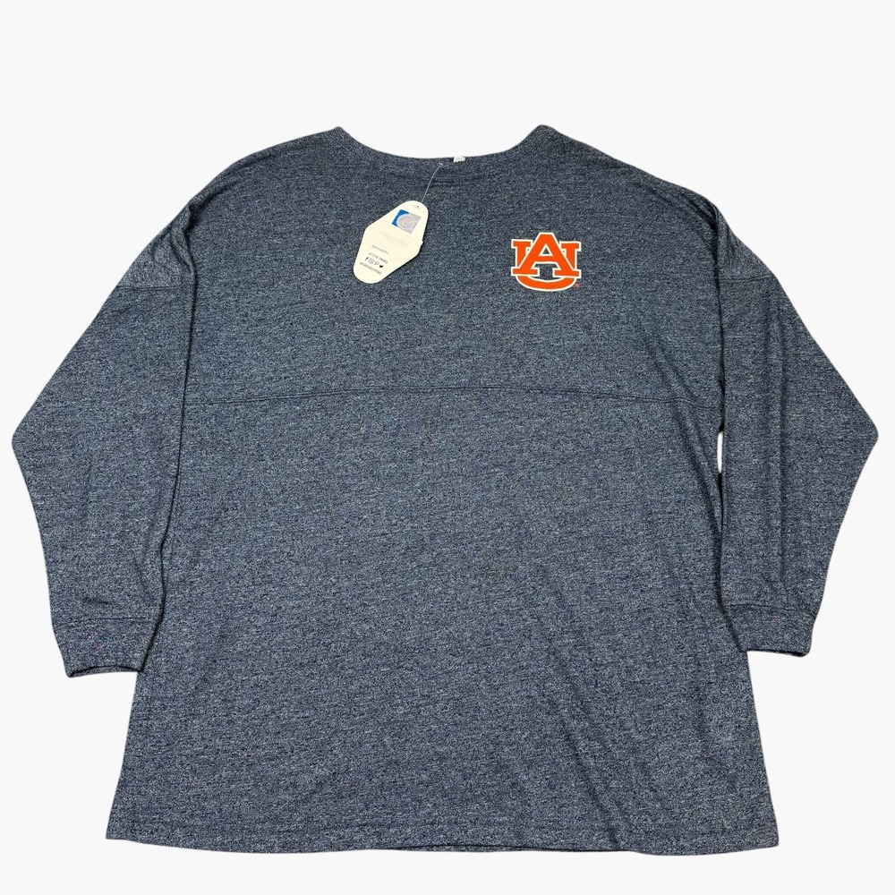 Auburn Tigers chicka-d Spirit Jersey Women S Navy Heather Oversized Long Sleeve